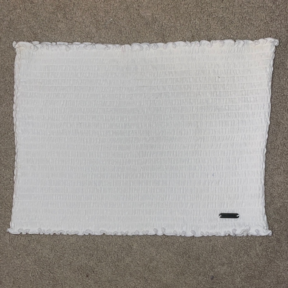 White ruched tube top size L from HOLLISTER